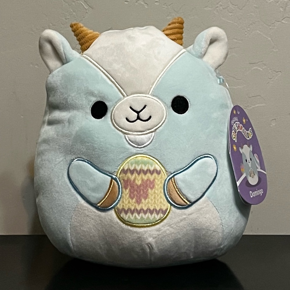 Squishmallow 8” Domingo the Blue Goat With Easter Egg Easter Plush 2023 NWT